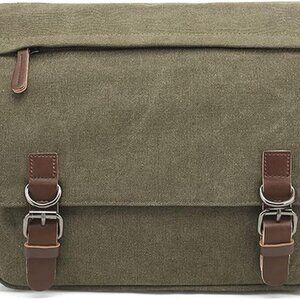 Canvas Vintage Messenger Bag Shoulder bag Leather Large Travel Crossbody bags fo